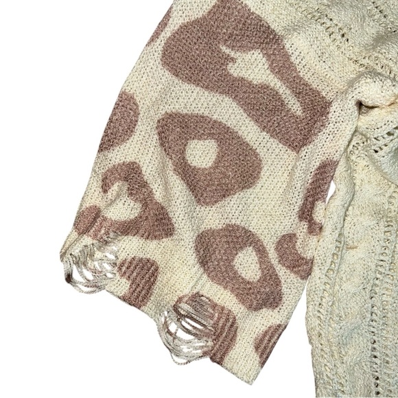 POL Cream and Brown Knit Sweater size L - Picture 5 of 8